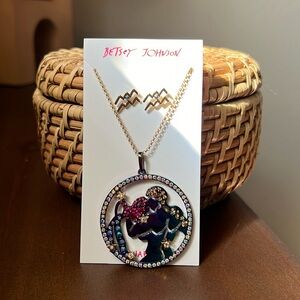 Betsey Johnson Aquarius Necklace and Earrings